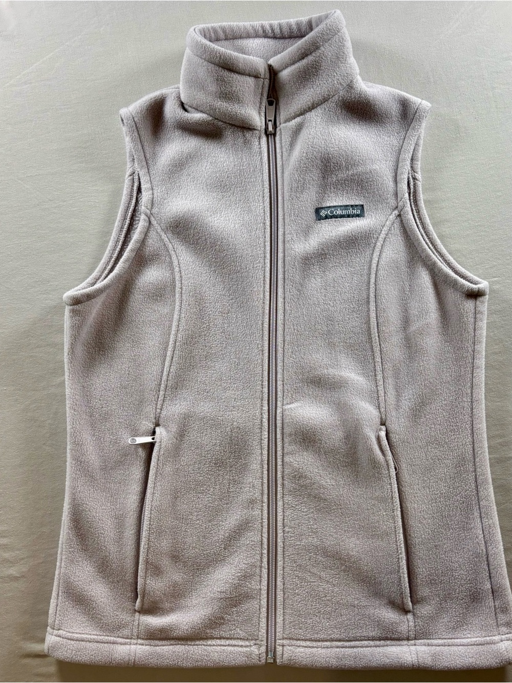 Columbia Women’s Light Lavender Gray Fleece Vest, size S